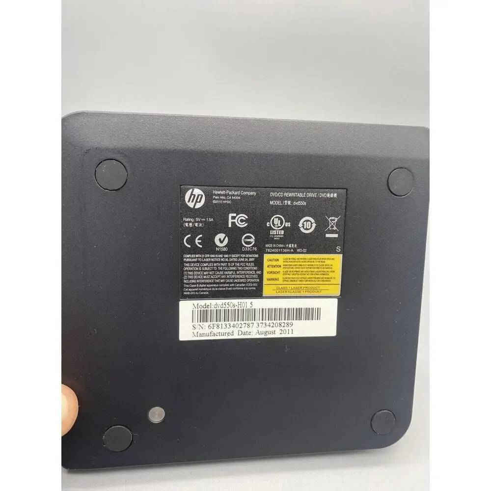 HP Rewritable CD/DVD Multi Recorder ONLY/No Cords Ultra Speed Drive RW dvd550s